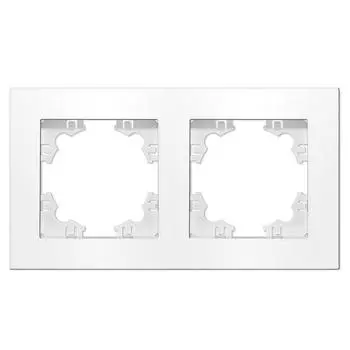 Рамка Universal Афина, 2-модуля, белая (A0044)