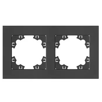 Рамка Universal Афина, 2-модуля, графит (A0044-Gr)