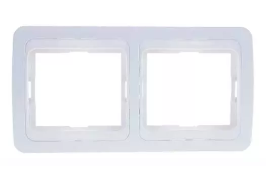 Рамка Universal Валери, горизонтальная, 2-поста, белый (ВР002Г)