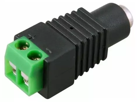 Разъем питания PROCONNECT, DC гнездо 2.1х5.5мм с клеммной колодкой, черный (14-0315-4)