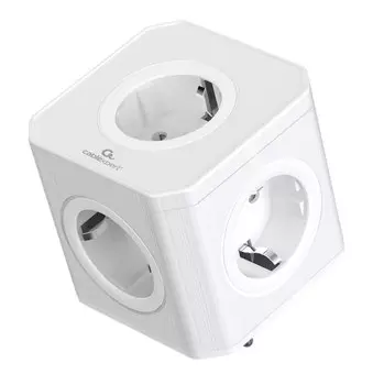 разветвитель Cablexpert CUBE-5-16-W 5-розеток, 16А, с/з, белый (CUBE-5-16-W)