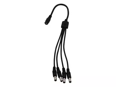Разветвитель Optimus, 1xDC/4xDC, 40см, черный (В0000013713)