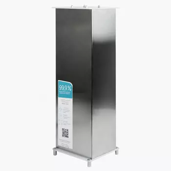 Рециркулятор бактерицидный до 80 м 120 м/час закрытый, 3x15 Вт, напольный, 36 дБА, с лампами, нержавеющая сталь, Mbox ARIA-45UV