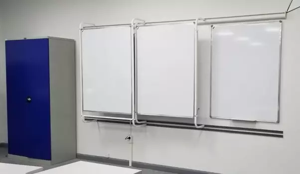 Рельсовая система настенный для интерактивных панелей Polyglide Slide Mono-2, 65"-75", белый