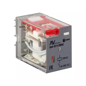 Реле промежуточное EKF Averes rpat-22-4-230AC, 5А, 230В (rpat-22-4-230AC)