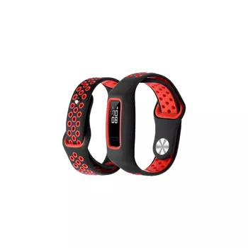 Ремешок DF для Huawei Honor Band 4/5, силикон, черный/красный (DF hwSportband-01 (black/red))