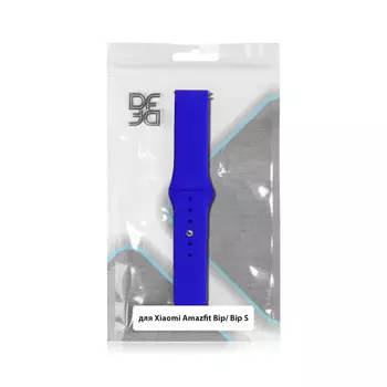 Ремешок DF для Xiaomi Amazfit Xiaomi Amazfit Bip, S, силикон, синий (DF xiClassicband–01)