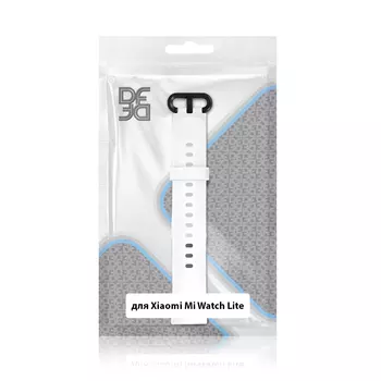 Ремешок DF для Xiaomi Mi Watch Lite, классический силиконовый, белый (DF xiClassicband-06 (white))