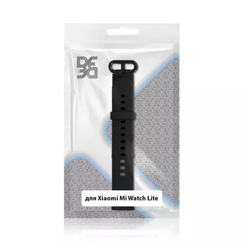 Ремешок DF для Xiaomi Mi Watch Lite, классический силиконовый, black (DF xiClassicband-06 (black))