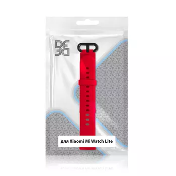 Ремешок DF для Xiaomi Mi Watch Lite, классический силиконовый, red (DF xiClassicband-06 (red))