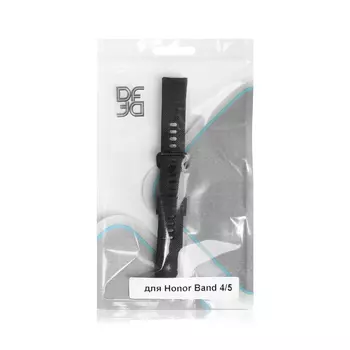 Ремешок DFGROUP для Huawei Honor Band 4/5, силикон, черный (hwClassicband-02)