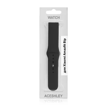 Ремешок DFGROUP для Xiaomi Amazfit Bip, силикон, черный (xiClassicband–01)