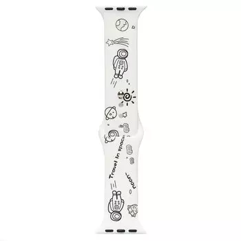 Ремешок для Apple Watch, 38-41 мм, силиконовый, принт (131620)