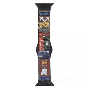 Ремешок для Apple Watch, 38-41 мм, силиконовый, принт (131633)