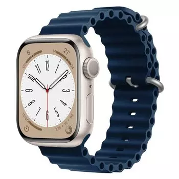 Ремешок для Apple Watch, 38-41 мм, силиконовый, темно-синий (214269)