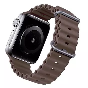 Ремешок для Apple Watch, 42-49 мм, силиконовый, темно-серый (214249)