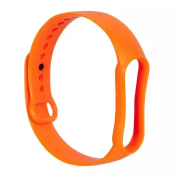Ремешок для Xiaomi Band 5, на кнопке, оранжевый (2000000040899)