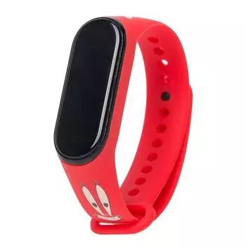 Ремешок для Xiaomi Mi Band 3/Mi Band 4, силиконовый, красный (131577)