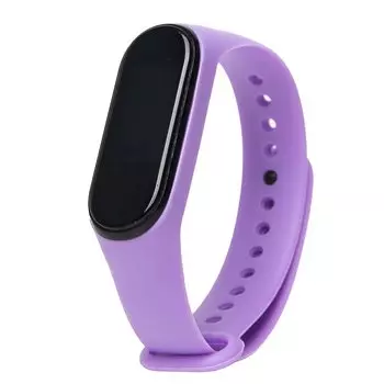 Ремешок для Xiaomi Mi Band 3/Mi Band 4, силиконовый, светло-фиолетовый (206197)
