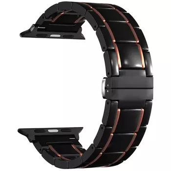 Ремешок LIBERTAS для Apple Watch, 38-40 мм, керамический, черный/золотистый (DS-APG-06-40-BG)