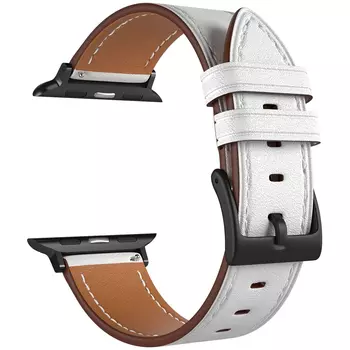 Ремешок LYAMBDA для Apple Watch, 38-40 мм, кожаный, белый (LWA-41-40-WH)