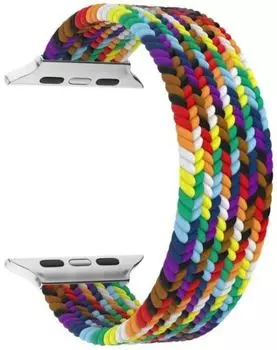 Ремешок LYAMBDA для Apple Watch, 42-44 мм, плетеный нейлоновый, разноцветный (DSN-11-44-SC)