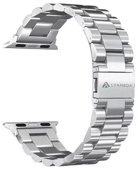 Ремешок Lyambda Keid для Apple Watch, нержавеющая сталь, серебристый (DS-APG-02-40-SL)
