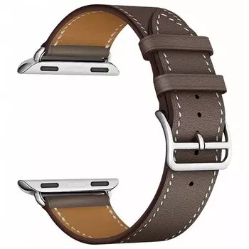 Ремешок Lyambda Minkar для Apple Watch, кожа, серый (LWA-02-40-GR)