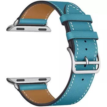 Ремешок Lyambda Mintaka для Apple Watch, кожа, бирюзовый (LWA-02-44-LBL)
