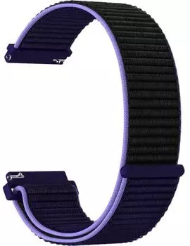 Ремешок Lyambda универсальный, 20 мм, нейлоновый, черный/синий (DS-GN-03-20-43)