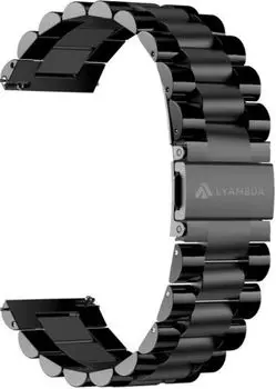 Ремешок Lyambda универсальный, 20 мм, нержавеющая сталь, черный (DSG-05-20-BL)