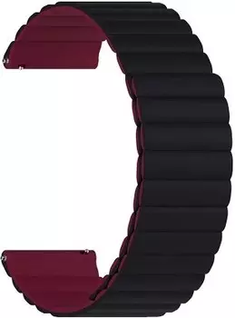 Ремешок Lyambda универсальный, 22 мм, силиконовый, черный/красный (DSJ-32-22-BW)