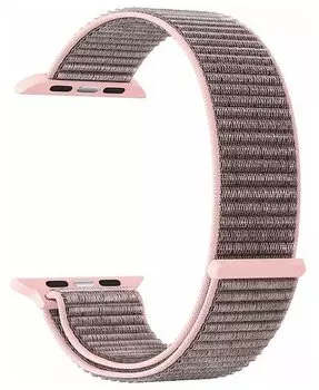 Ремешок Lyambda Vega для Apple Watch, 42-44 мм, нейлон, розовый/золотистый (DS-GN-02-44-5)