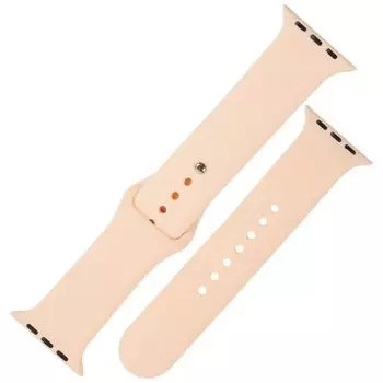 Ремешок mObility для Apple Watch, 42-44 мм, (S3/S4/S5 SE/S6) силиконовый, силикон, грейпфрут (УТ000027907)