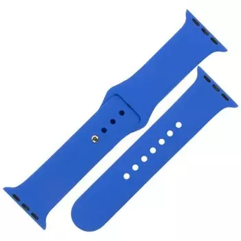 Ремешок mObility для Apple Watch, 42-44 мм, (S3/S4/S5 SE/S6) силиконовый, силикон, синий (УТ000027908)