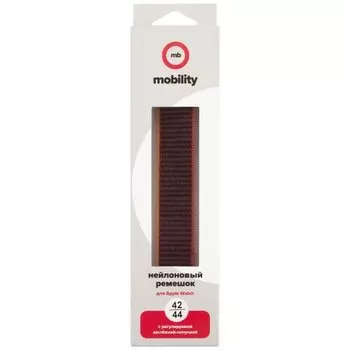 Ремешок mObility для Apple Watch, 42-44 мм, (S3/S4/S5 SE/S6), дикая слива/розовый/оранжевый (УТ000027929)