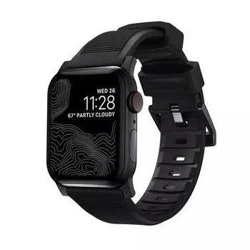 Ремешок Nomad Rugged Strap V.2 для Apple Watch 38/40 mm, фторэластомер, черный (NM1A31BN00)