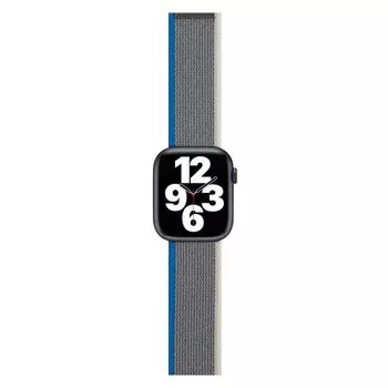 Ремешок Red Line для Apple Watch, 42-49 мм, S3/S4/S5 SE/S6/S7/S8/Ultra, синий/серый (УТ000033398)