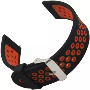 Ремешок Red Line для Huawei Huawei GT/ GT2/ GT2 Pro/ GT2e, 46 мм, классический, силикон, черный/красный (УТ000024398)