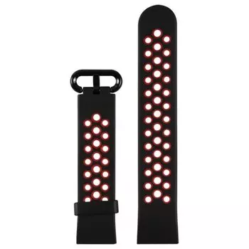 Ремешок Red Line для Xiaomi Mi Watch Lite, силиконовый, черный/красный (УТ000028534)