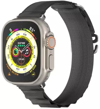 Ремешок SwitchEasy Active Sport Watch Loop для Apple Watch, 42-49 мм, текстиль, черный (MAW459160BK23)