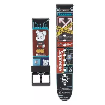 Ремешок универсальный, 22 мм, черный (131541)