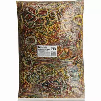 Резинки для денег Brauberg 60мм, 10кг, цветные (440081)