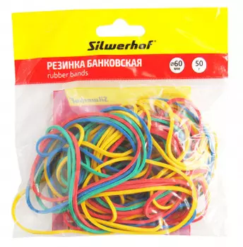 Резинки для денег Silwerhof 60мм, 50г, цветные (189014)