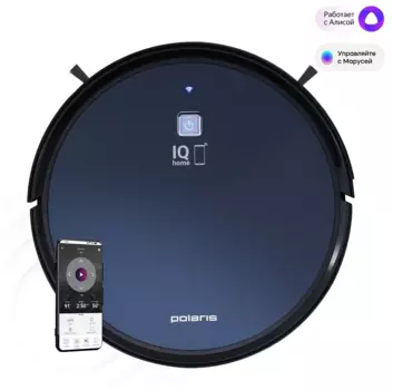 Робот-пылесос Polaris PVCR 0726 Wi-Fi IQ Home GYRO, синий металлик (PVCR0726)