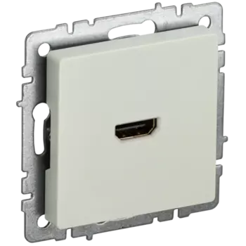 Розетка 1xHDMI, РHDMI-0-БрКр, механизм без рамки, скрытый монтаж, бежевый, IEK BRITE (BR-H10-K10)