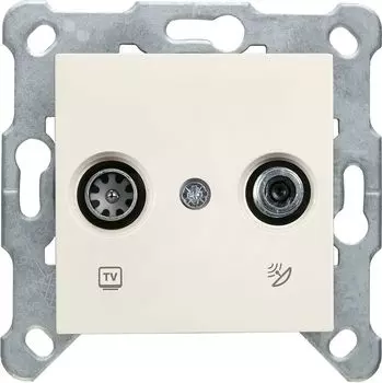 Розетка 2xTV+SAT PANASONIC Karre Plus & Arkedia Slim, бежевый, механизм без рамки (WKTT04612BG-RU)