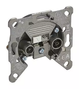 Розетка 3xTV+RD(FM)+SAT Legrand Galea Life, сталь (775981)