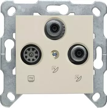 Розетка 3xTV+SAT PANASONIC Karre Plus & Arkedia Slim, бежевый, механизм без рамки (WKTT04662BG-RU)