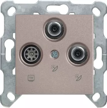 Розетка 3xTV+SAT PANASONIC Karre Plus & Arkedia Slim, бронза, механизм без рамки (WKTT04662BR-RU)